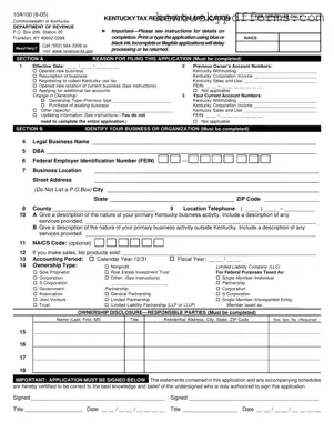 Fill Out Your 10A100 Kentucky Form