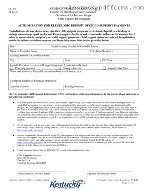 Fill Out Your Kentucky Cs 202 Form