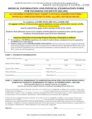Fill Out Your Kentucky High School Sports Form