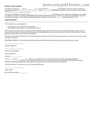 Kentucky Deed Document