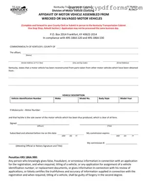 Fill Out Your Kentucky Tc 96 215 Form