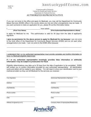 Fill Out Your Map 14 Kentucky Form